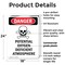Signmission Potential Oxygen Deficient, 18 in W x Rectangle, Plastic OS-2PACK-DS-P-1824-V-1808 - alternate 7